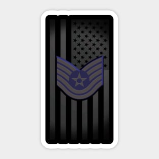 Air Force Chevron & Flag Sticker